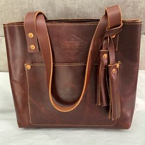 Lifetime Leather Mini Tote in Oxford Brown